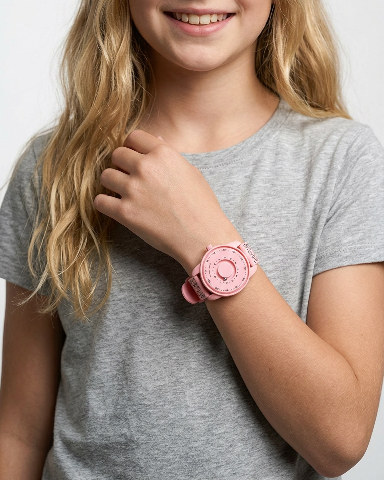 Kinder-Uhr Bubbles Pink